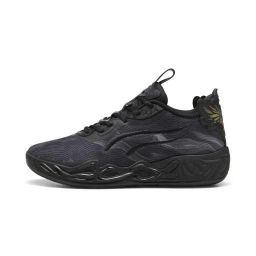 PUMA MB.04 Lo Team uniseks basketbalschoenen, Zwart