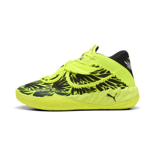 PUMA MB.05 Voltage basketbalschoenen Uniseks, Zwart/Geel