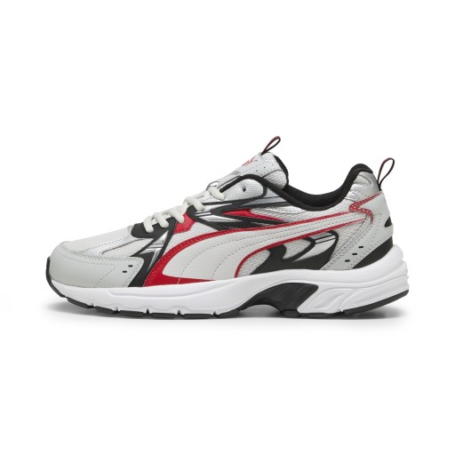 PUMA Milenio Tech sneakers uniseks, Grijs/Rood/Zilver