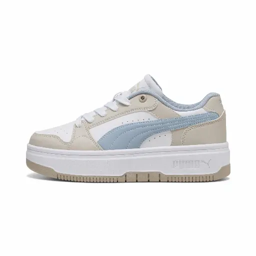PUMA Rebound Femme Low sneakers voor Dames, Wit/Zilver