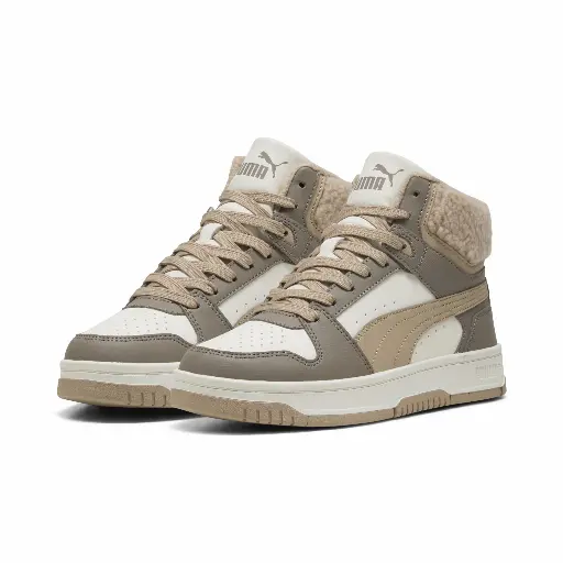 PUMA Rebound Slam Mid sneakers, Grijs/Wit/Bruin