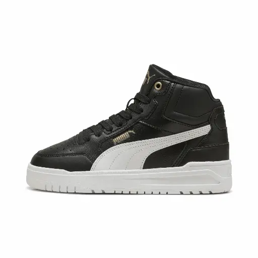 PUMA Shuffle Downtown Mid sneakers, Zwart/Wit/Goud