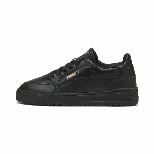 PUMA Shuffle Downtown uniseks sneakers, Zwart/Goud