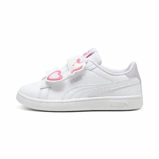 PUMA Smash 3.0 Badges sneakers voor Dames, Roze/Wit