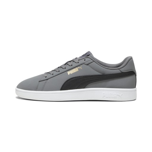 PUMA Smash 3.0 Buck sneakers, Zwart/Grijs/Goud