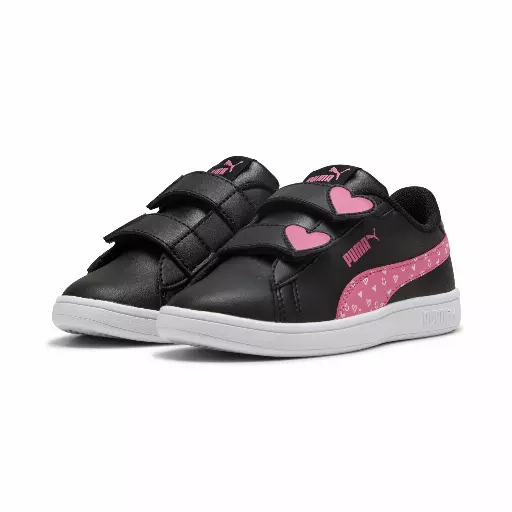 PUMA Smash 3.0 Hearty sneakers voor Dames, Roze/Zwart