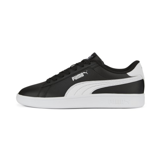 PUMA Smash 3.0 leren sneakers, Zwart/Wit