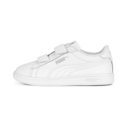 PUMA Smash 3.0 leren V sneakers, Grijs/Wit