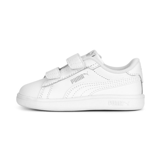 PUMA Smash 3.0 leren V sneakers, Grijs/Wit