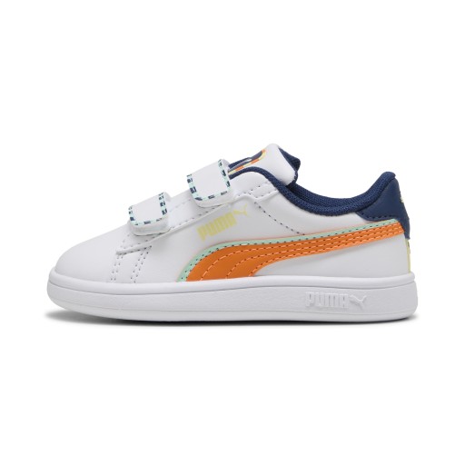 PUMA Smash 3.0 Playdate sneakers voor Dames, Wit/Oranje