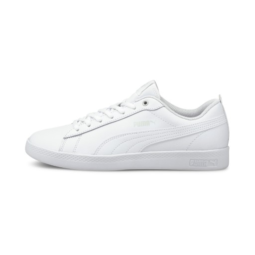 PUMA Smash v2 leren sportschoenen voor Dames, Wit