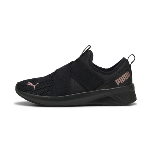 PUMA SOFTRIDE Harli Slip-On hardloopschoenen voor Dames, Roze/Zwart/Goud