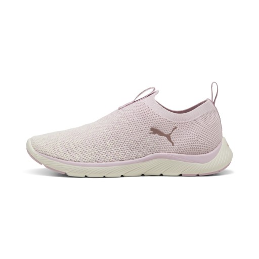 PUMA Softride Remi Slip-on Knit hardloopschoenen voor Dames, Roze/Wit/Goud