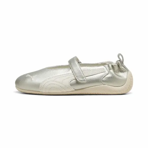 PUMA Speedcat Ballet Fleur Metallic sneakers voor Dames, Wit/Goud
