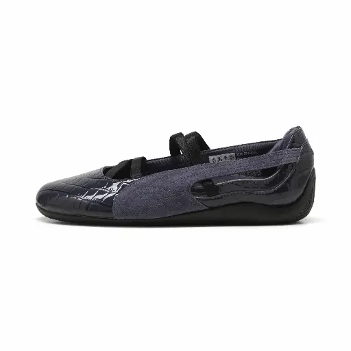 PUMA Speedcat Ballet Sneakers met krokodillentextuur voor Dames, Zwart