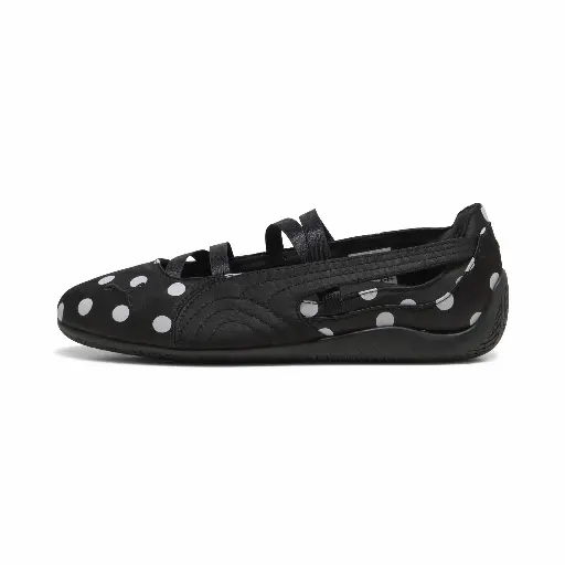 PUMA Speedcat Polka Dot balletsneakers voor Dames, Zwart/Zilver