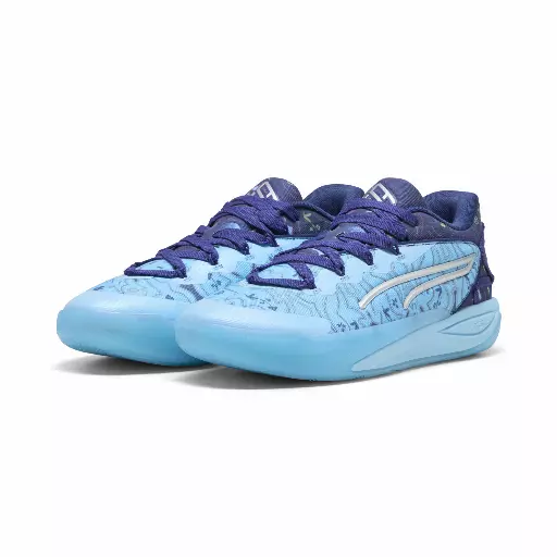 PUMA Stewie 4 Most Wanted basketbalschoenen voor Dames, Blauw/Zilver