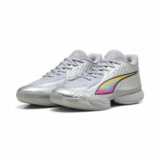 PUMA Stewie 5 Luminous basketbalschoenen voor Dames, Roze/Zilver