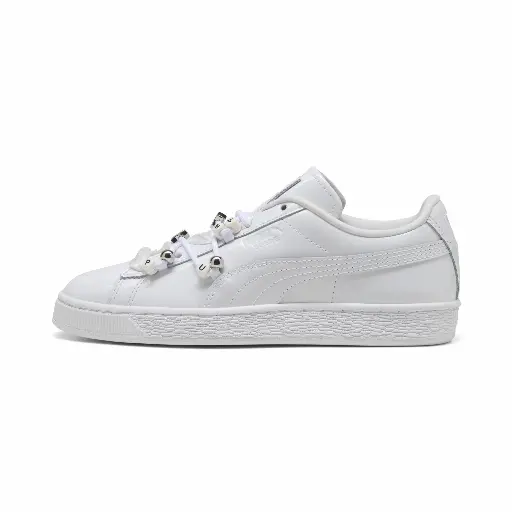 PUMA Suede Bloom Patent sneakers voor Dames, Grijs/Wit