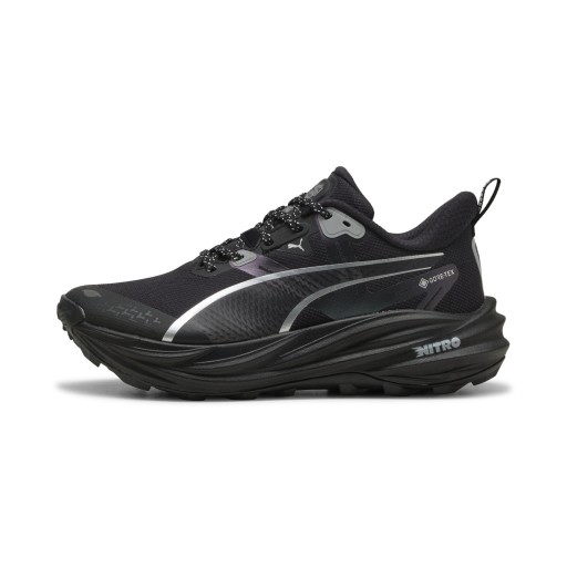 PUMA Voyage NITROâ¢ 4 GTX hardloopschoenen voor Dames, Zwart/Zilver