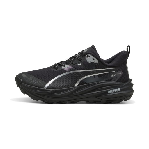 PUMA Voyage NITROâ¢ 4 GTX hardloopschoenen voor Heren, Zwart/Zilver