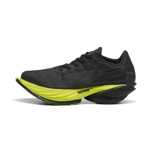 PUMA x ASTON MARTIN ARAMCO F1® TEAM Fast-R NITRO Elite 3 hardloopschoenen voor Dames, Groen/Zwart