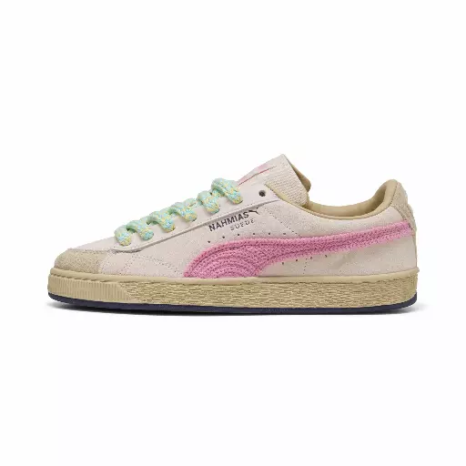 PUMA x NAHMIAS Suede gehaakte uniseks sneakers, Roze