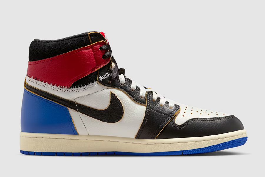 Air Jordan 1 x Union x Fragment Black and Varsity Red